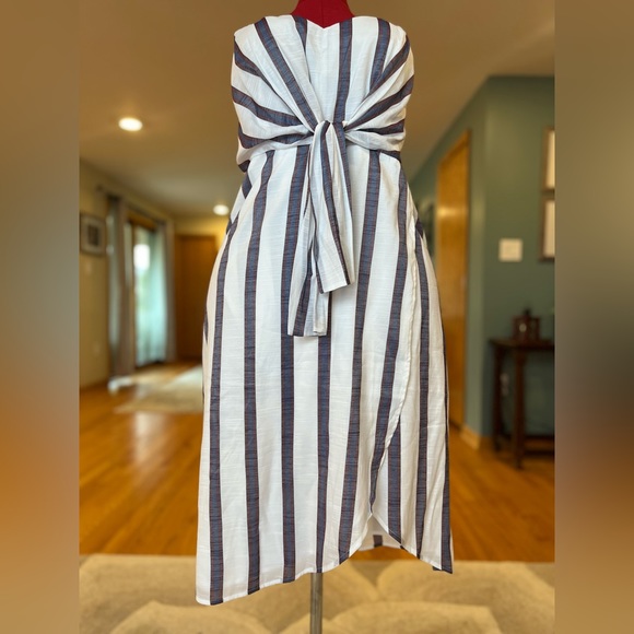 NWT Banana Republic Factory summer dress, tie front, v-neck, size 8 - Picture 4 of 17